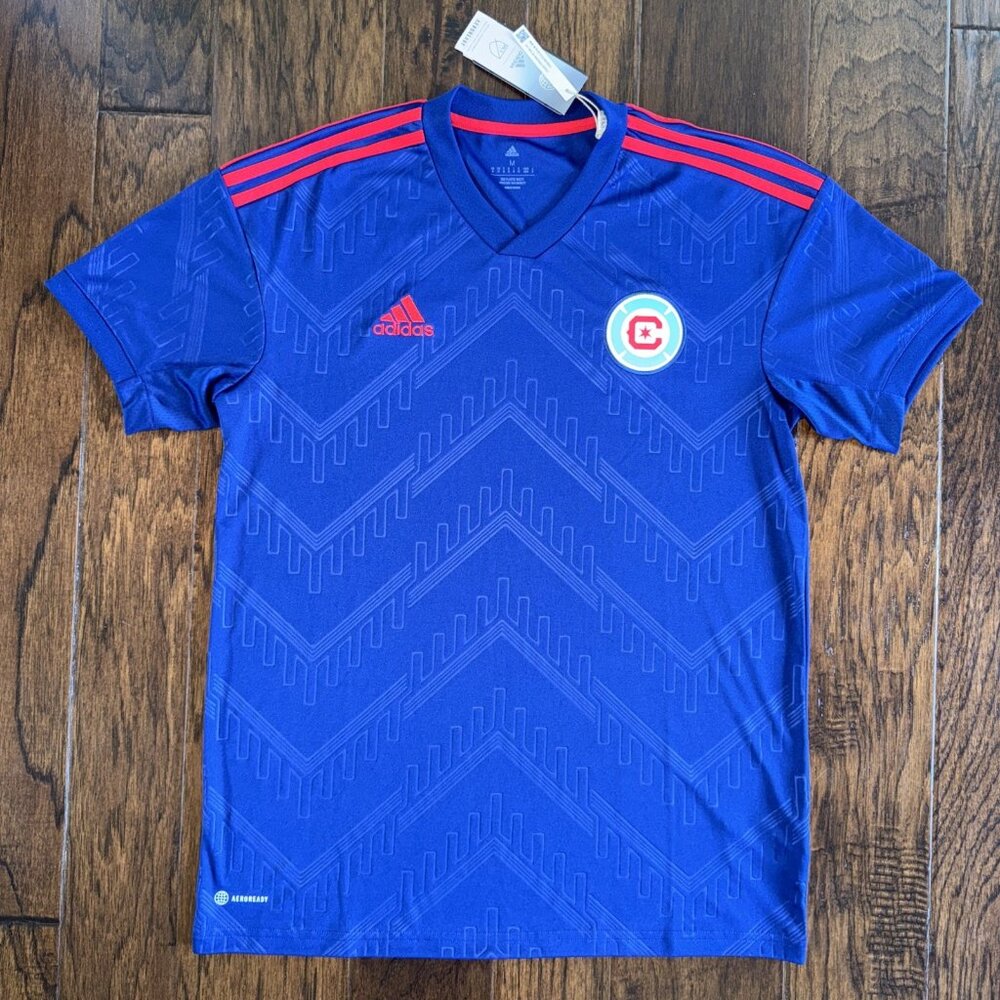 Chicago Fire Soccer Jersey  NWT  Size Medium  Made by Adidas